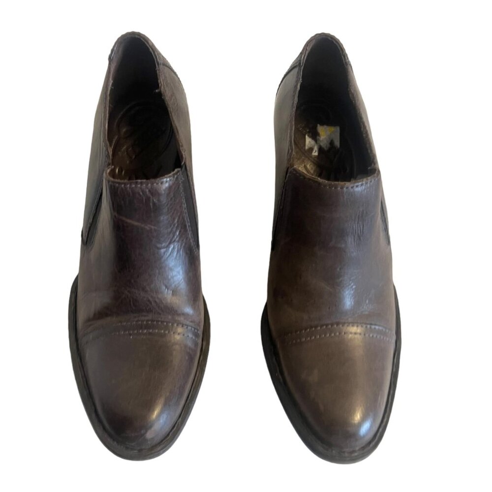 Born Brown Leather Rustic Equestrian Western Low … - image 3